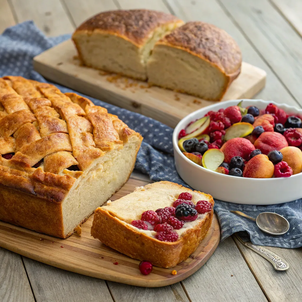 Freshly baked bread and pies